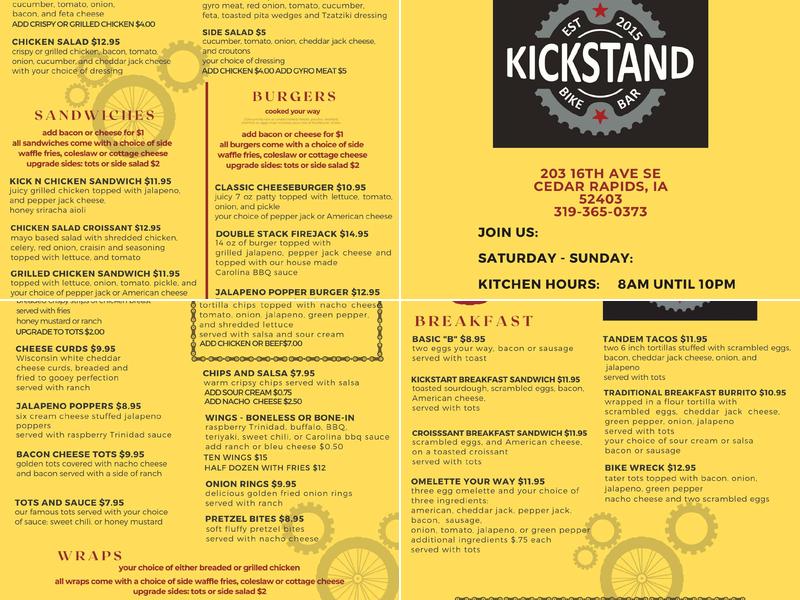 Kickstand Menu