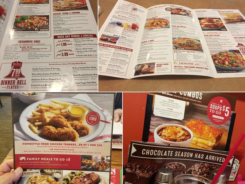 Bob Evans Menu