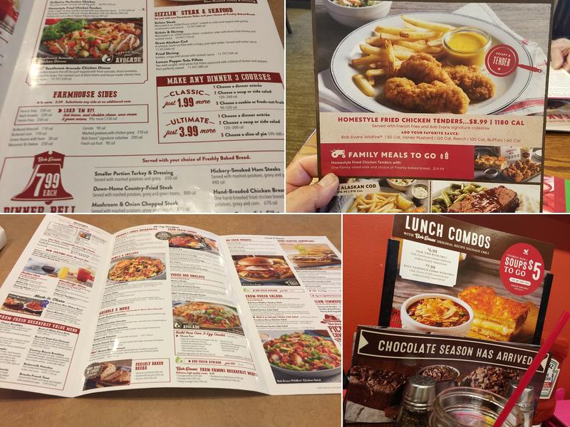 Bob Evans Menu