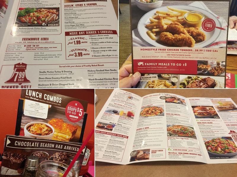 Bob Evans Menu