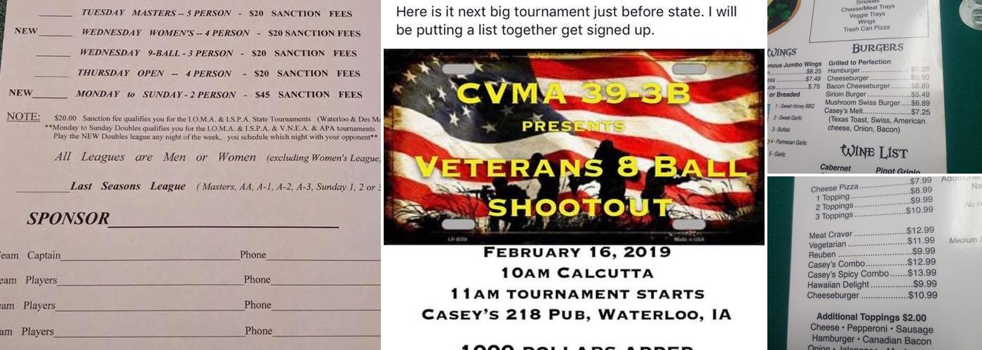 Casey's 218 Pub Menu