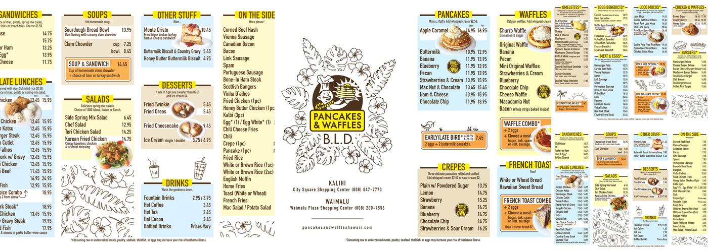 Pancakes & Waffles Kalihi Menu