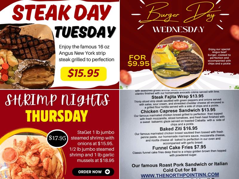 North Point Inn Menu