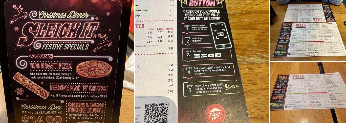 Pizza Hut Restaurant Menu