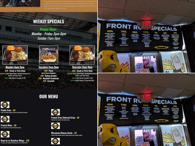 Front Row Menu