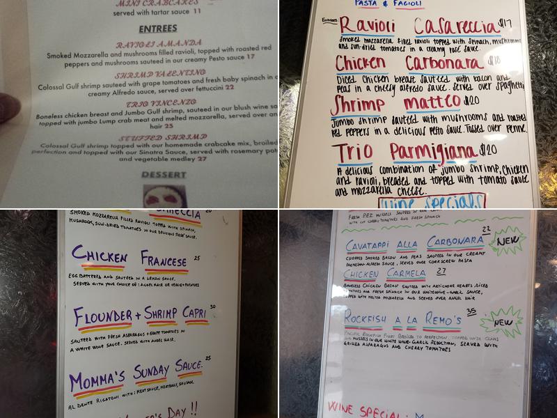 Remo's of NY Menu