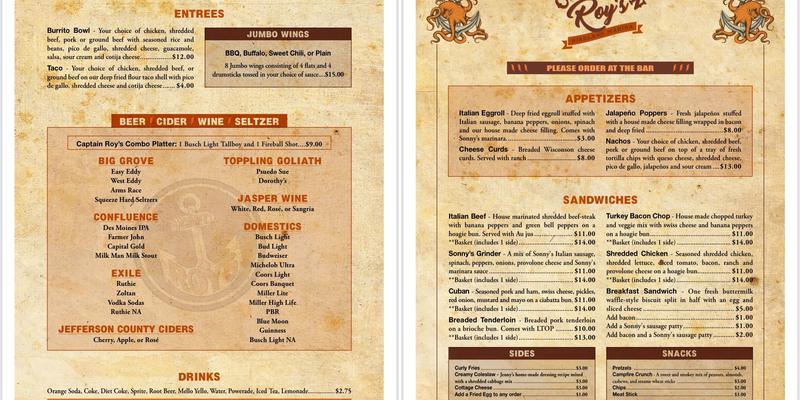 Stan's Part 2 Menu
