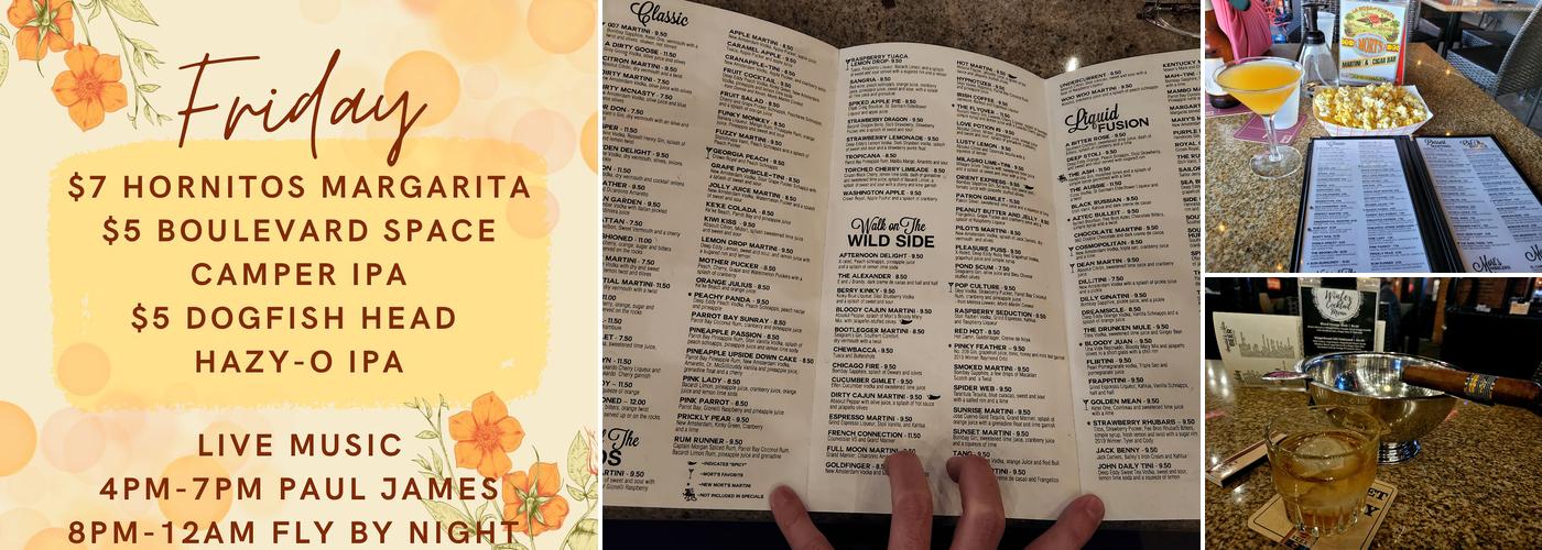 Mort’s Martini and Cigar Bar Menu