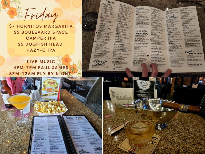 Mort’s Martini and Cigar Bar Menu