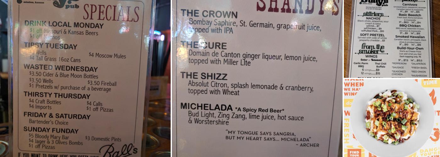 Sully's Pub Menu
