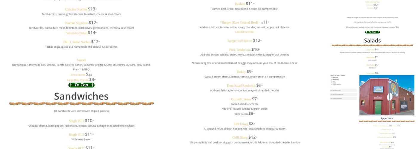 Peanut Downtown Menu