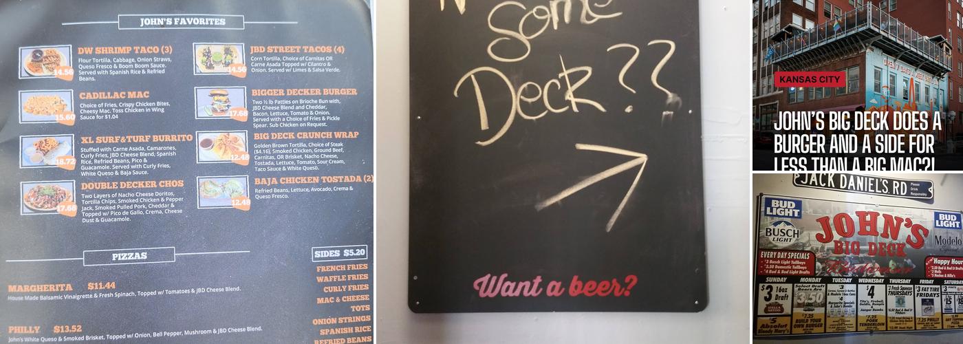 John's Big Deck Menu