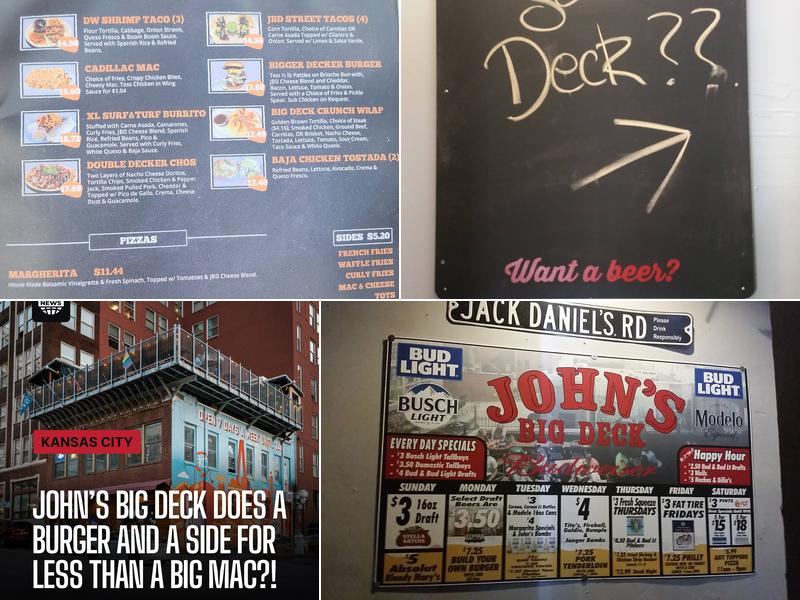 John's Big Deck Menu