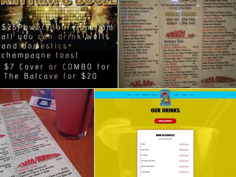 Rhythm & Booze Downtown Menu