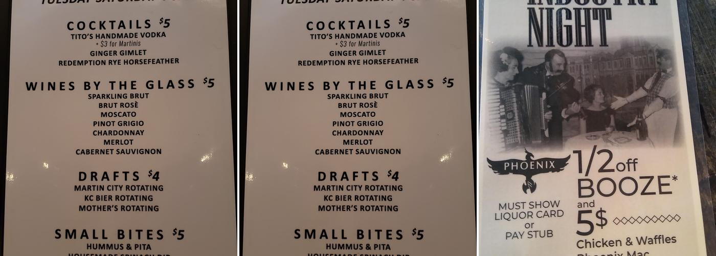 The Phoenix Menu