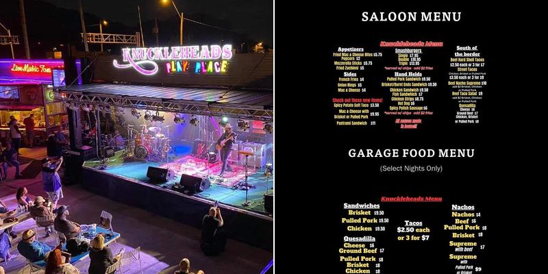 Knuckleheads Menu