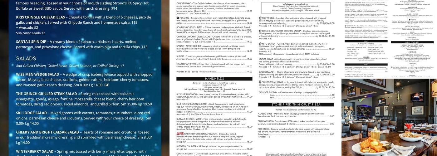 Blue Moose Menu
