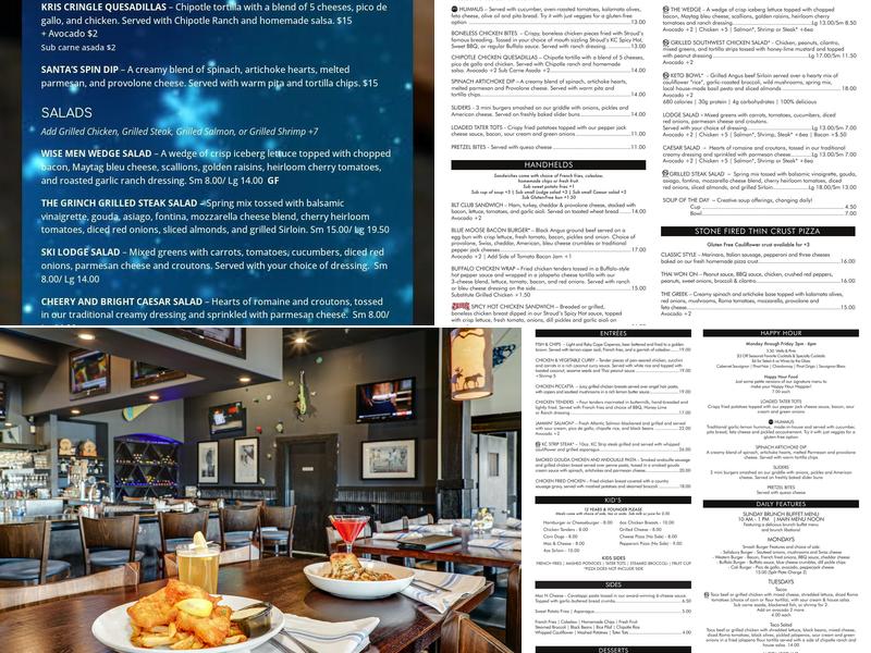 Blue Moose Menu