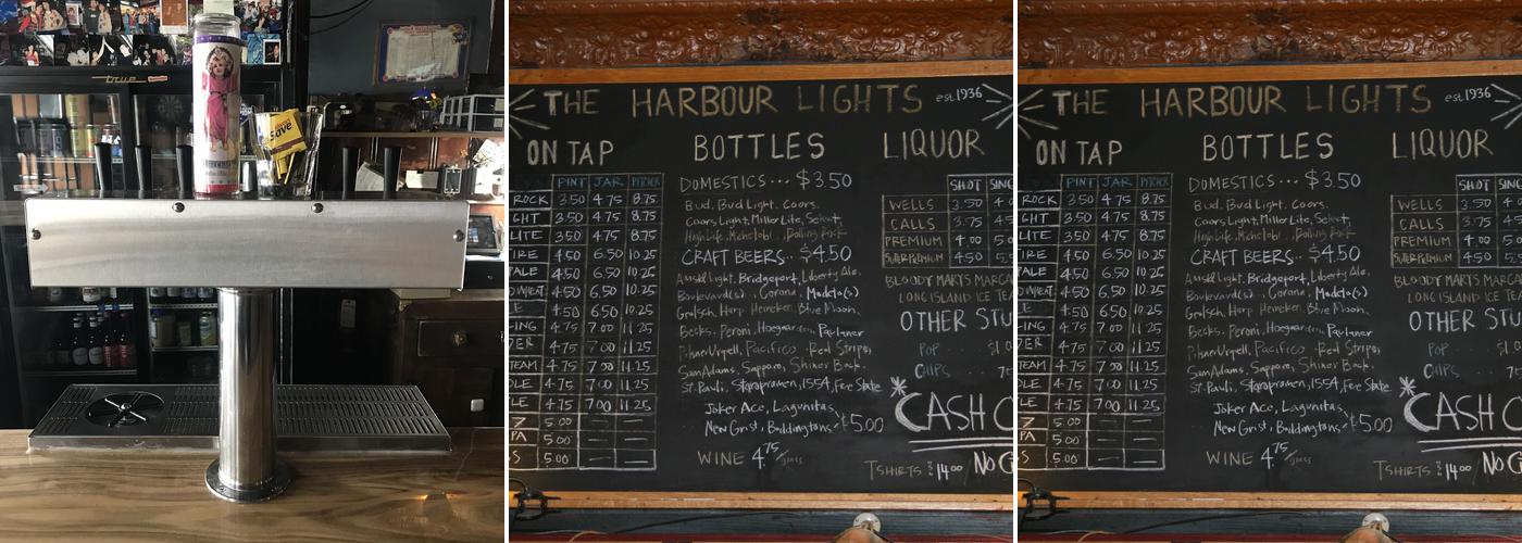 Harbour Lights Menu