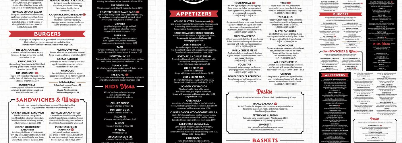 The Other Place Shawnee Menu