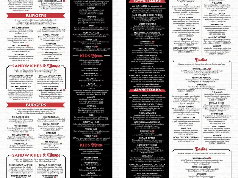 The Other Place Shawnee Menu