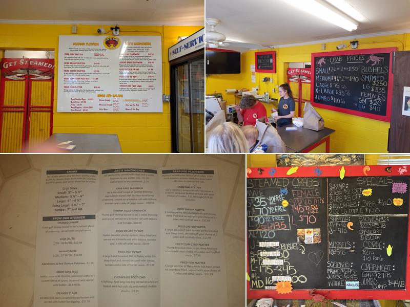 Jac's Crabs Menu