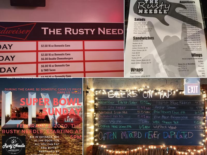 The Rusty Needle Menu