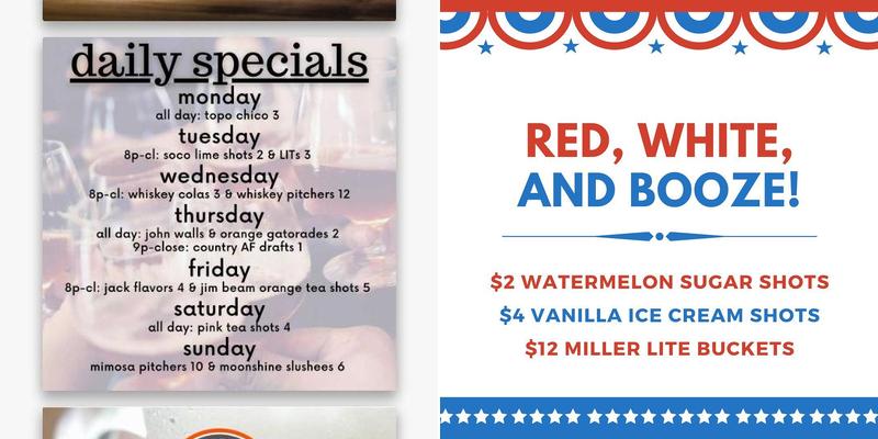 Stagger Inn Menu