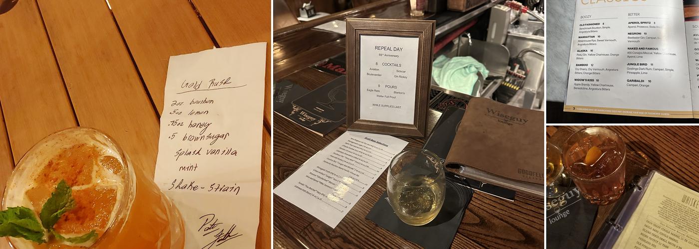 Wiseguy Lounge - Mainstrasse Menu