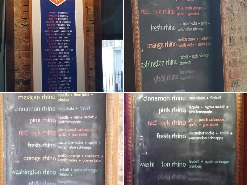 rhinehaus Menu
