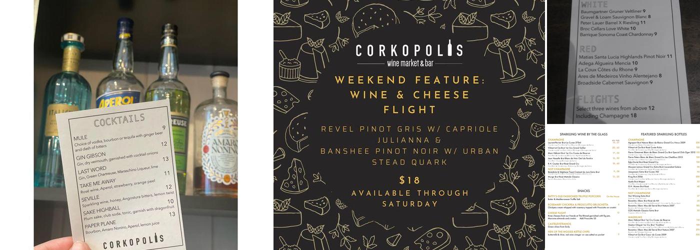 Corkopolis Menu