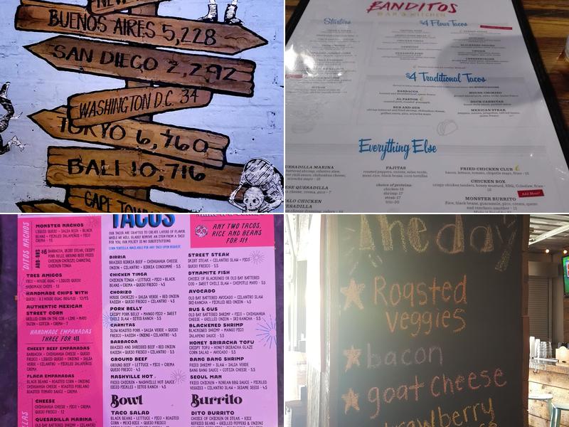 Banditos Tacos & Tequila - Federal Hill Menu