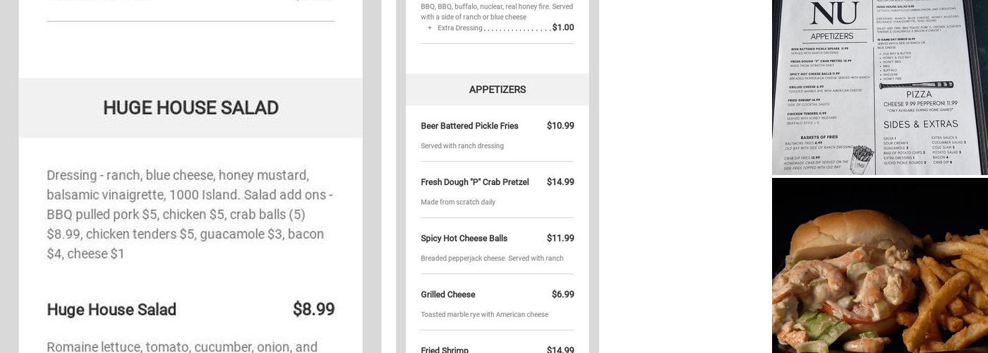 Pickles Pub Menu