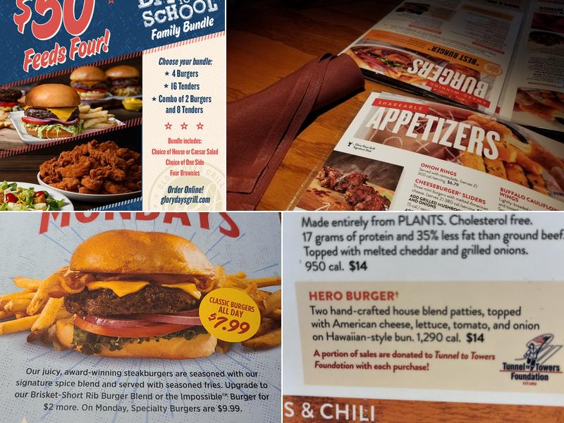 Glory Days Grill Menu