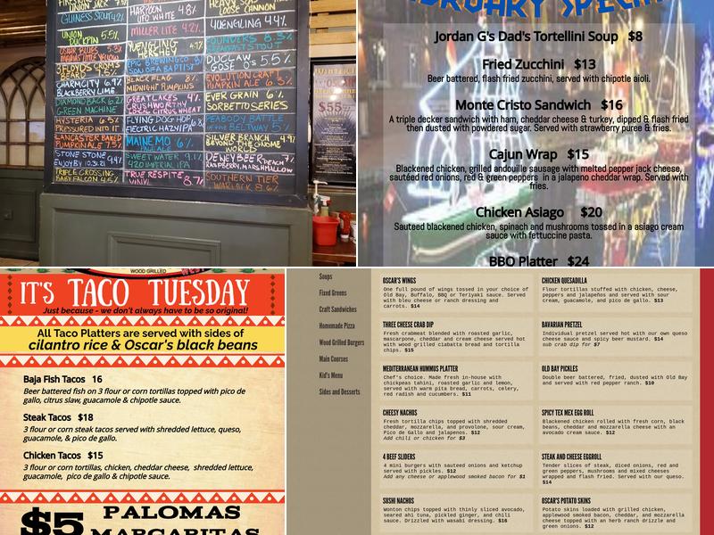 Oscar’s Alehouse (West) Menu