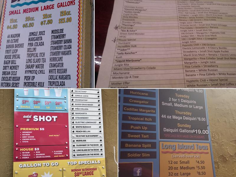 New Orleans Original Daiquiris Menu