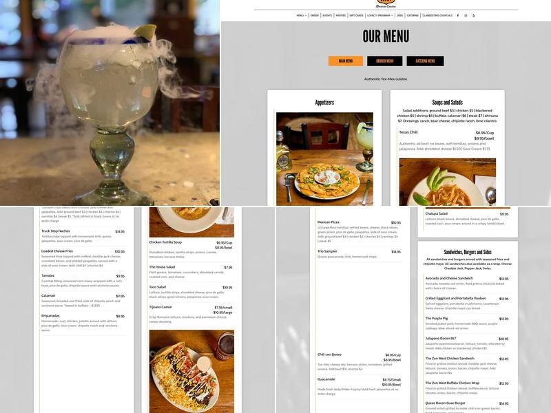 Zen West Menu