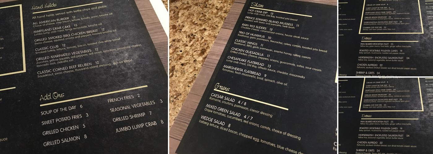 Rain 903 Menu
