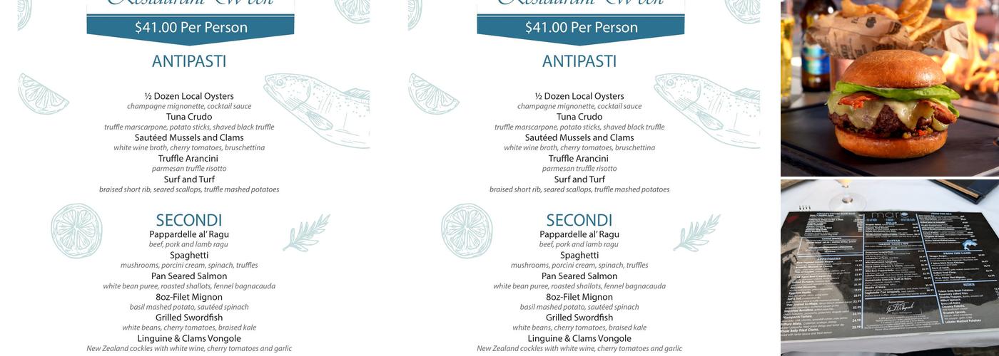 Mare Oyster Bar Menu
