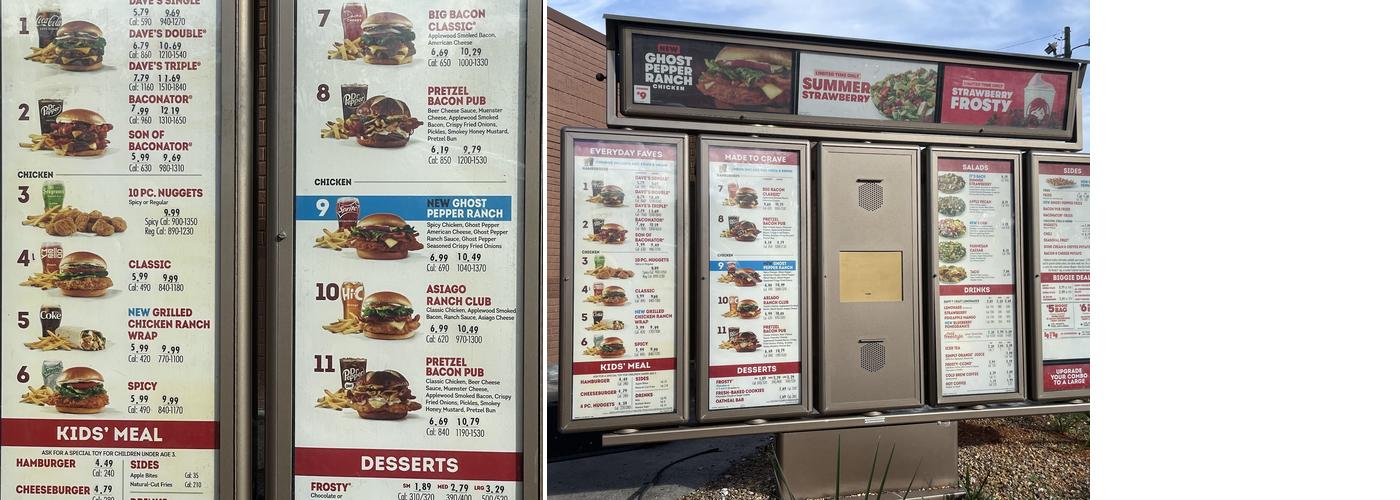 Wendy's Menu