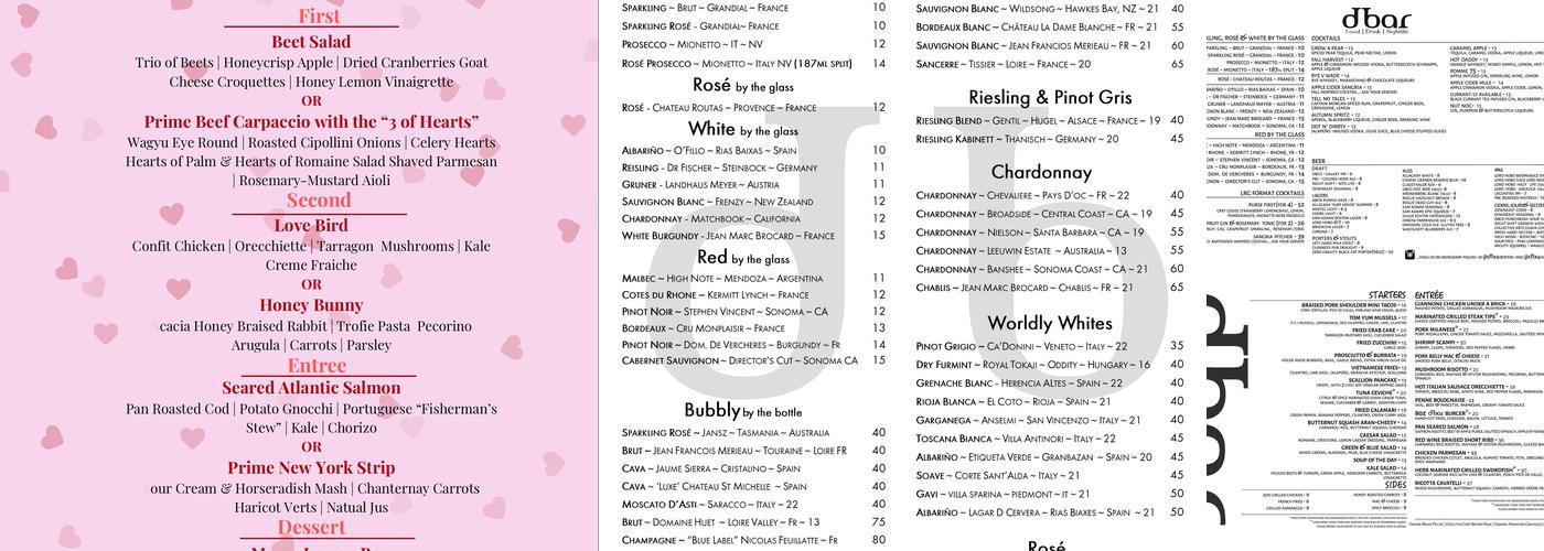 dbar Menu