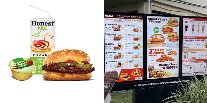 Burger King Menu