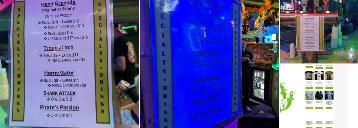 Tropical Isle Menu