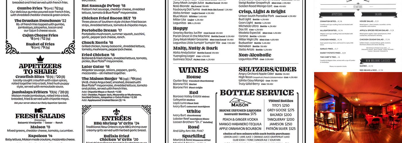 The Maison Menu