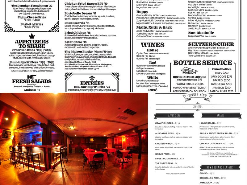 The Maison Menu