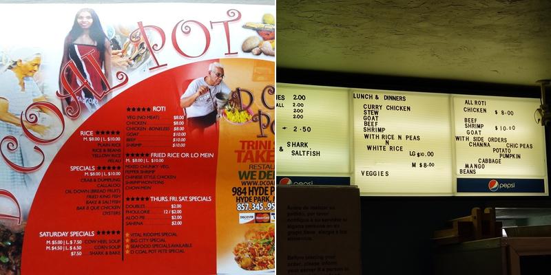 D Coal Pot Menu