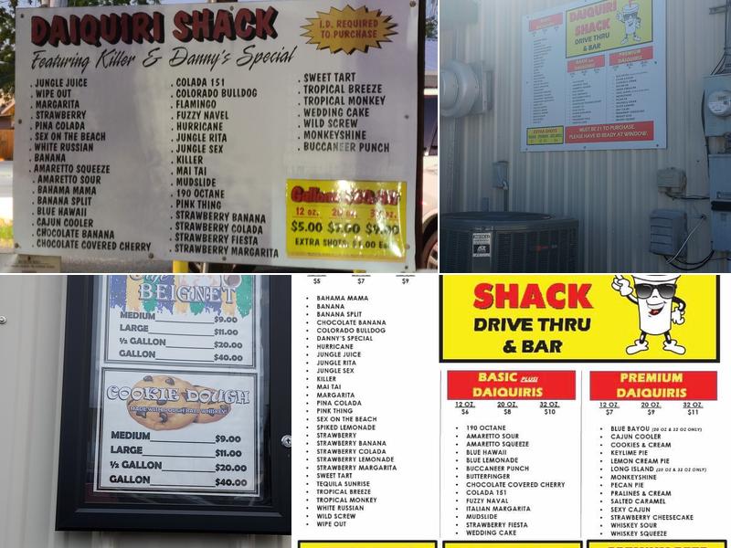 Daiquiri Shack Menu
