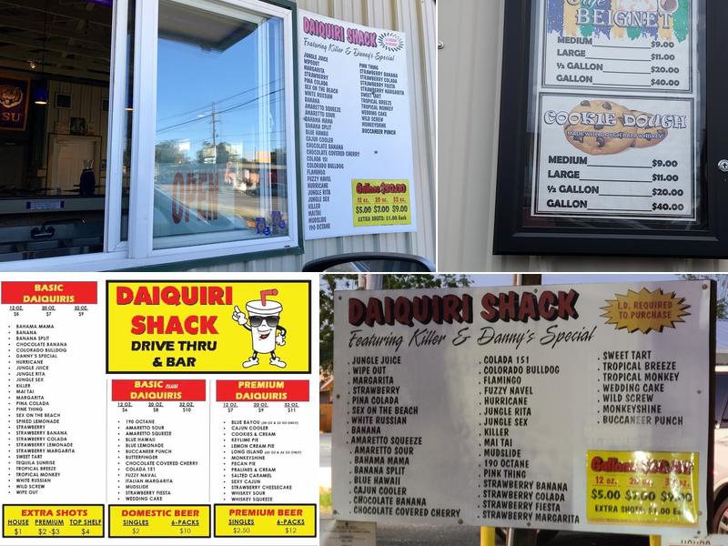 Daiquiri Shack Menu