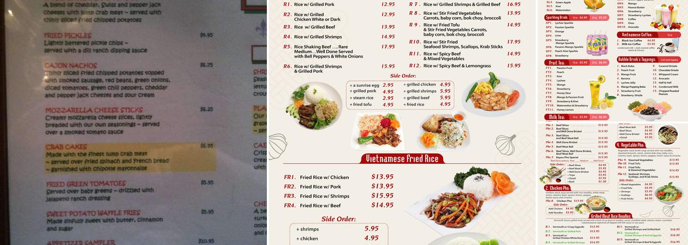 Bayou Bubble Teahouse & Pho Restaurant Menu