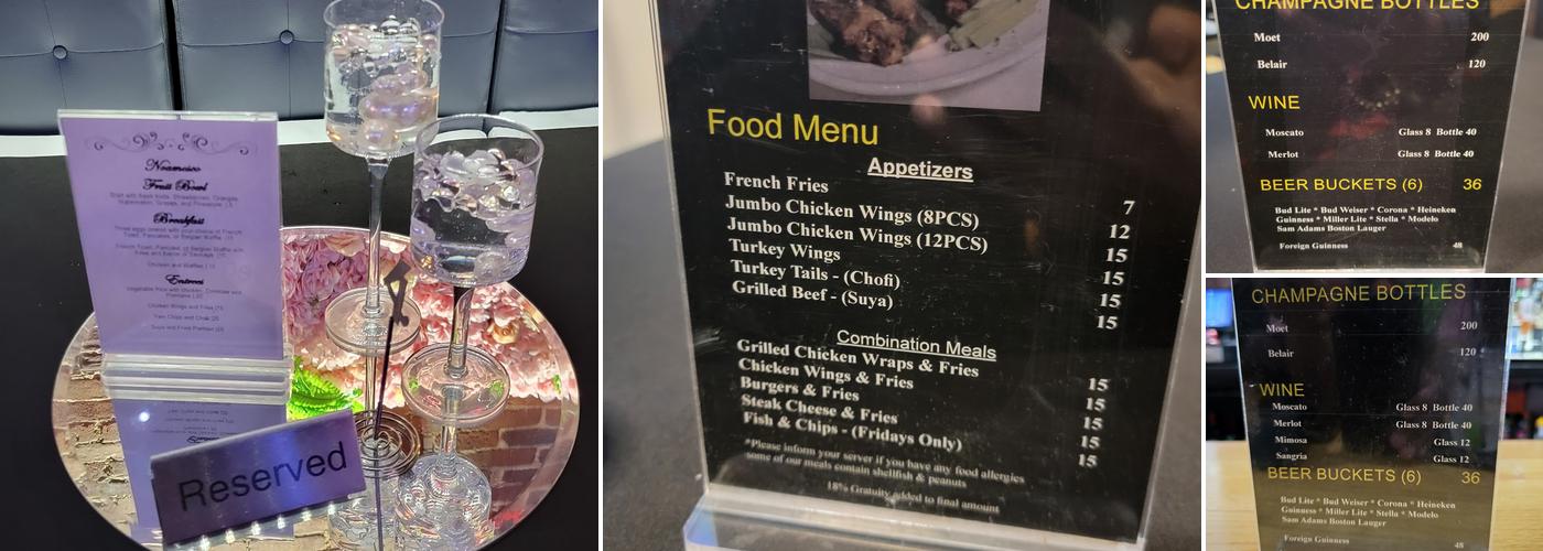 Noamesco International Bar & Lounge Menu